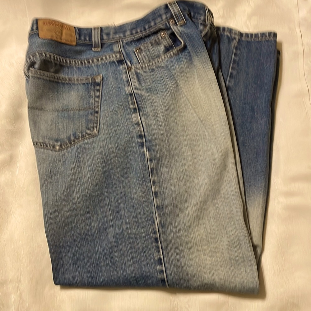 Aeropostale blue classic vintage faded jeans 💯 % cotton made in Mexico (Mlb)